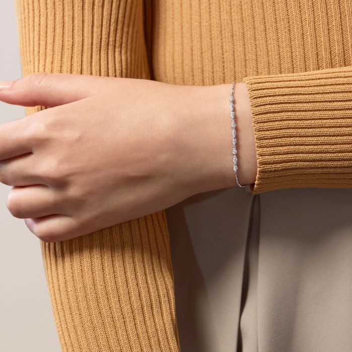 0.43 ctw. Aerial Dewdrop Bracelet in 18K White Gold