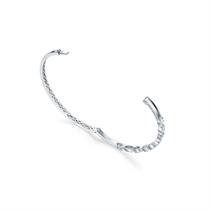 1.19 ctw. Aerial Dewdrop Bangle in 18K White Gold