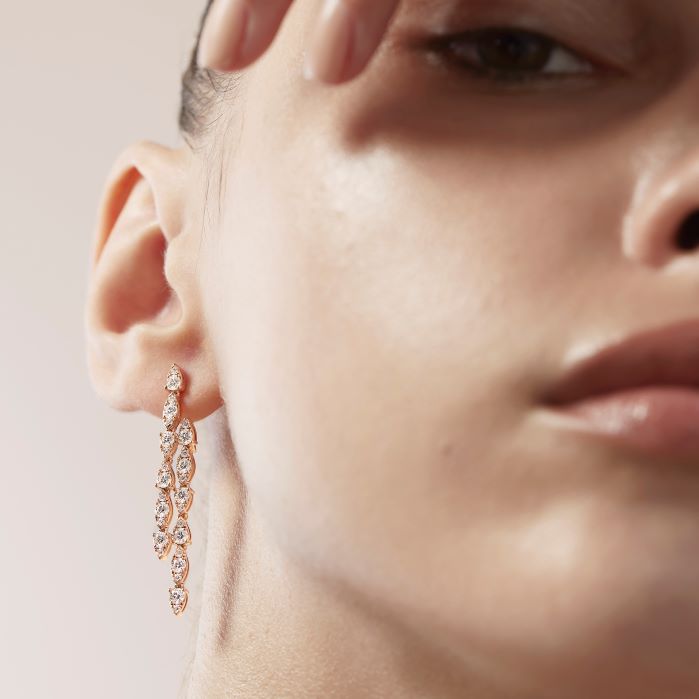 2.42 ctw. Aerial Double Dewdrop Stiletto Earrings in 18K White Gold