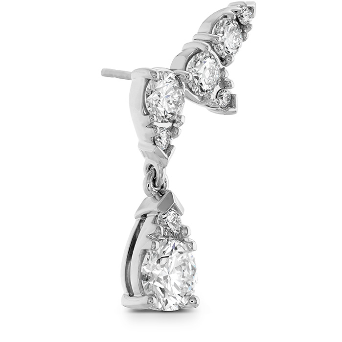 4.2 ctw. Aerial Diamond Drop Ear Vine Earrings in 18K White Gold