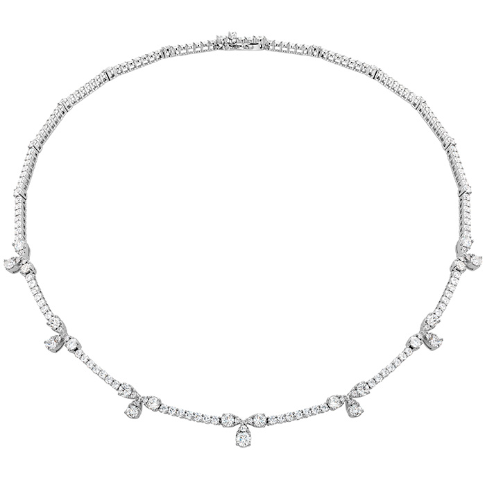 6.95 ctw. Aerial Diamond Line Necklace in 18K White Gold