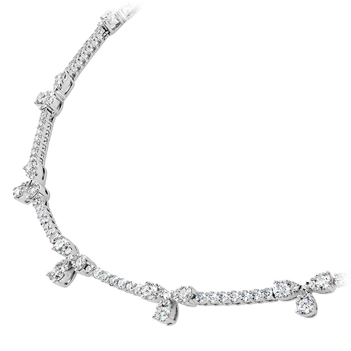 6.95 ctw. Aerial Diamond Line Necklace in 18K White Gold