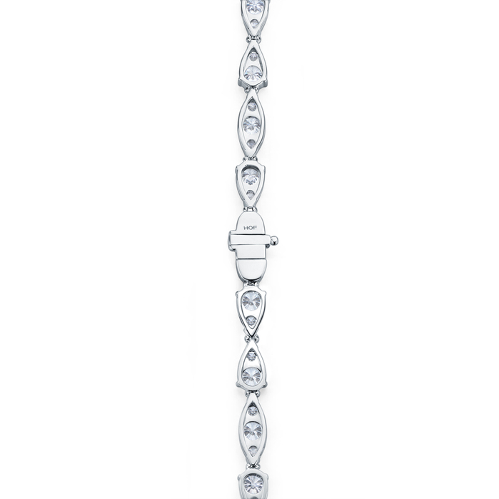 4.53 ctw. Aerial Dewdrop Line Bracelet Medium in 18K White Gold