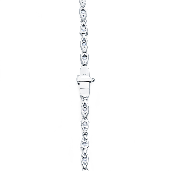 1.6 ctw. Aerial Dewdrop Line Bracelet Small in 18K White Gold
