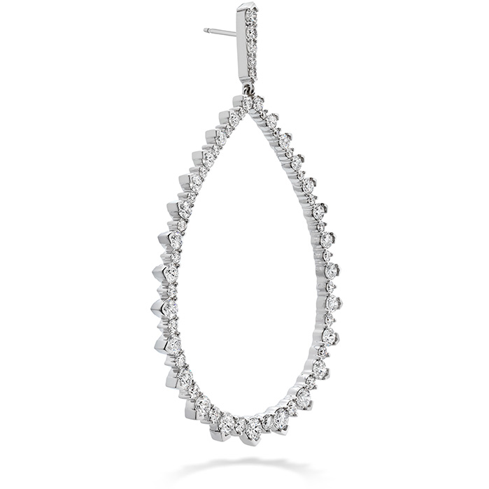 9.55 ctw. Aerial Pointed Teardrop Earrings in 18K White Gold
