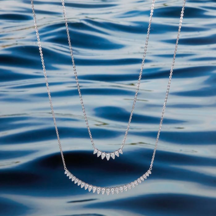 0.83 ctw. Aerial Lunar Eclipse Pendant Medium in 18K White Gold