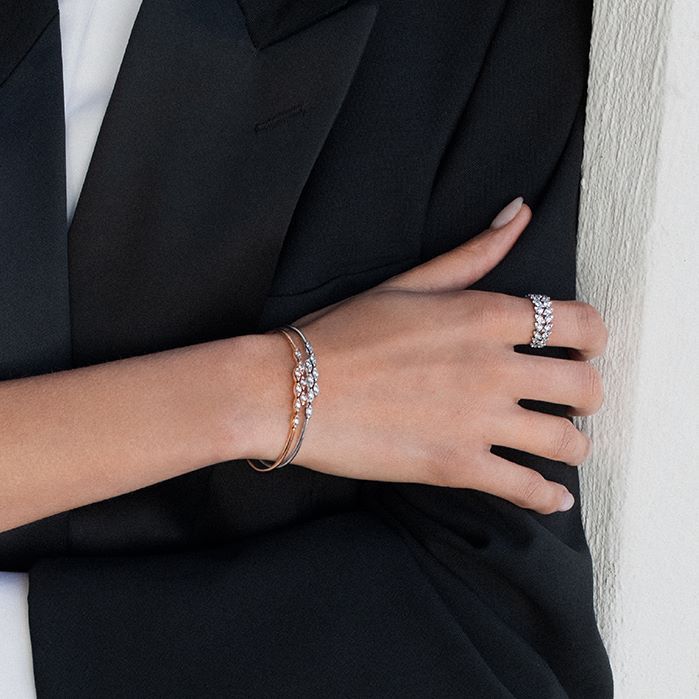 0.53 ctw. Aerial Marquise Flexi Bangle in 18K Rose Gold