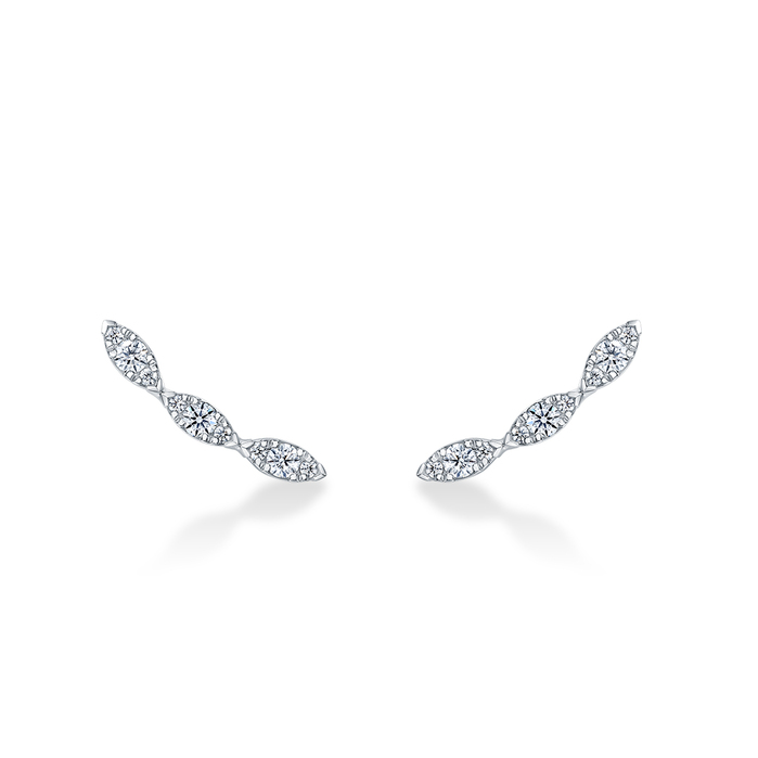 0.66 ctw. Aerial Marquise Earring Climbers in 18K White Gold