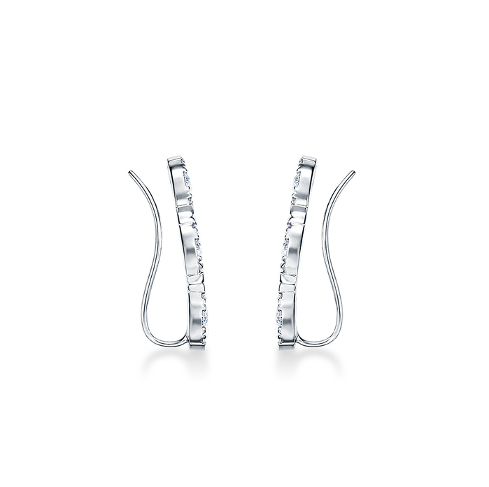 0.66 ctw. Aerial Marquise Earring Climbers in 18K White Gold
