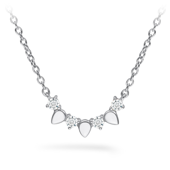 0.1 ctw. Aerial Solar Sunburst Pendant in 18K White Gold