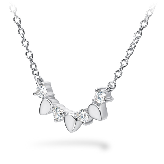 0.1 ctw. Aerial Solar Sunburst Pendant in 18K White Gold