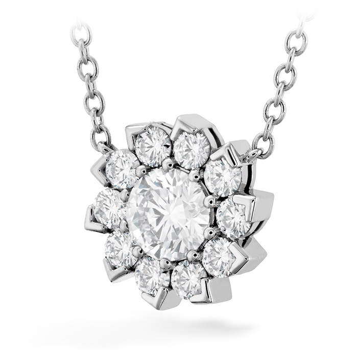 1.3 ctw. Aerial Sol Halo Necklace in 18K White Gold-3