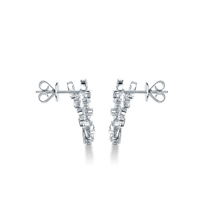 1.25 ctw. Aerial Sunburst Wrap Earring Small in 18K White Gold