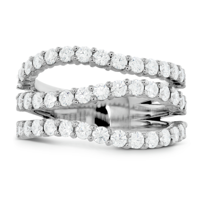 1.6 ctw. Atlantico Triple Wave Diamond Ring in 18K Yellow Gold