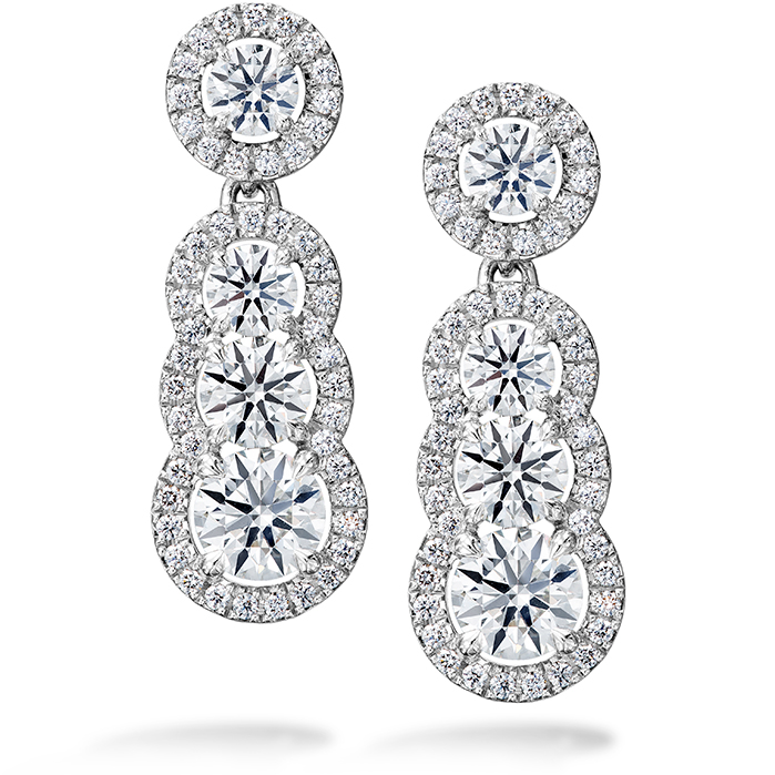 2.81 ctw. Aurora Drop Earrings in 18K White Gold