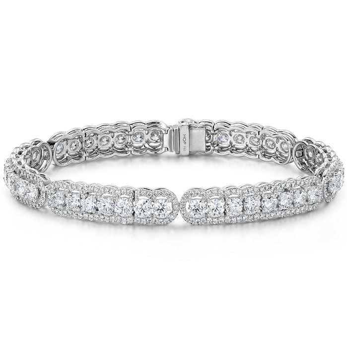 8.8 ctw. Aurora Line Bracelet in 18K White Gold