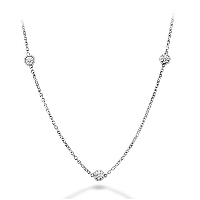 0.26 ctw. Signature Bezels By The Yard 3 Stone in 18K White Gold