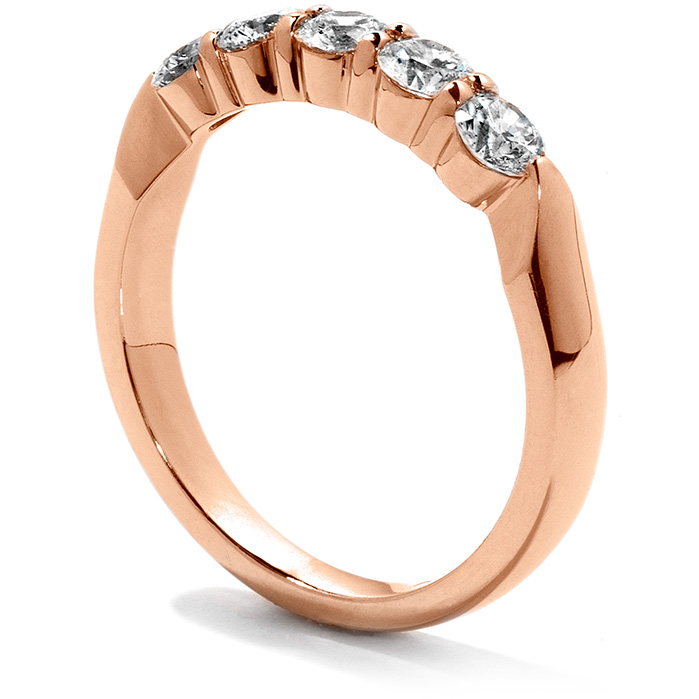 0.25 ctw. Five-Stone Wedding Band in 18K Rose Gold