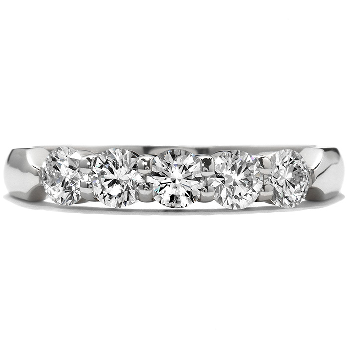 1.5 ctw. Five-Stone Wedding Band in 18K White Gold