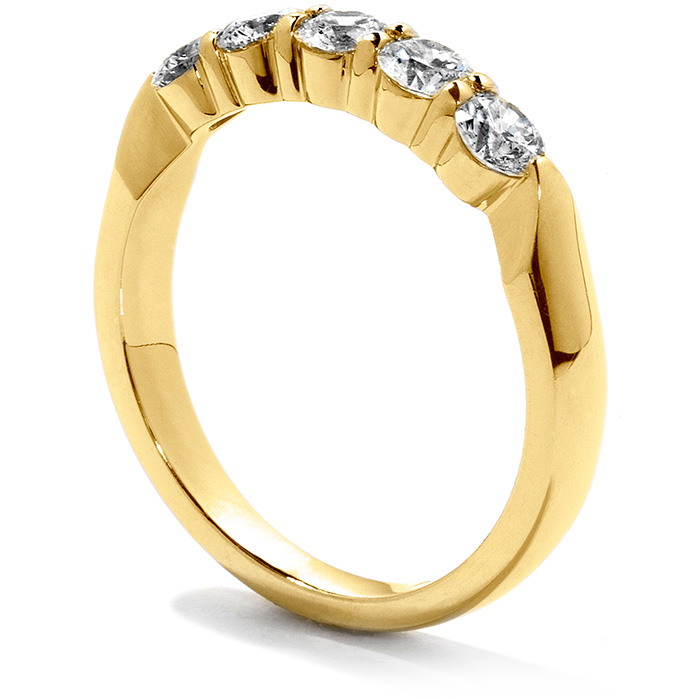 1 ctw. Five-Stone Wedding Band in 18K Yellow Gold