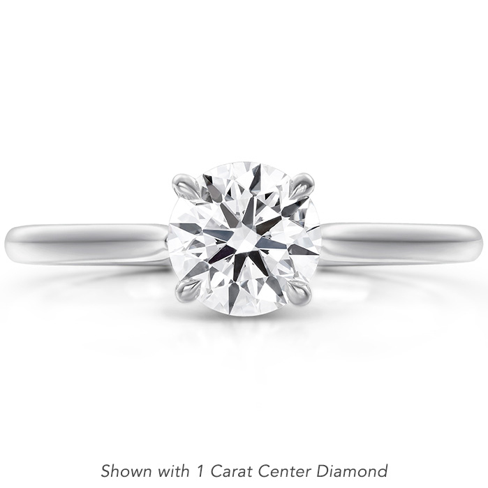 Camilla 4 Prong Engagement Ring - Mounting Only in 18K White Gold