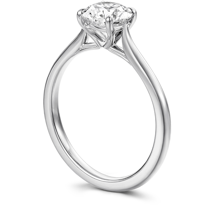 Camilla 4 Prong Engagement Ring - Mounting Only in 18K White Gold-3