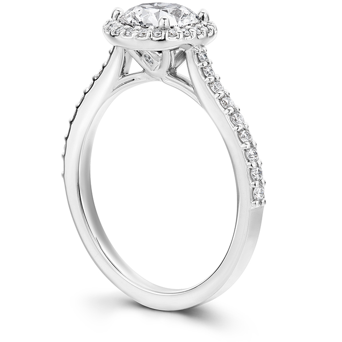 0.22 ctw. Camilla Halo Diamond Engagement Ring in 18K White Gold