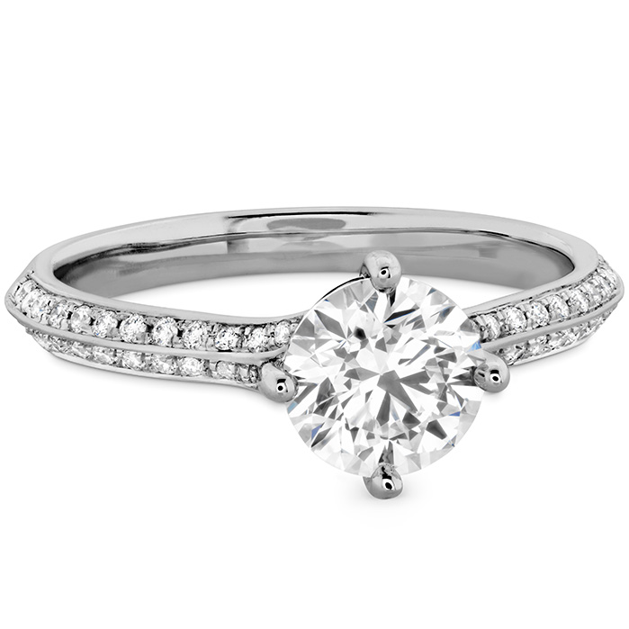 0.18 ctw. Camilla Pave Knife Edge Engagement Ring in Platinum-3