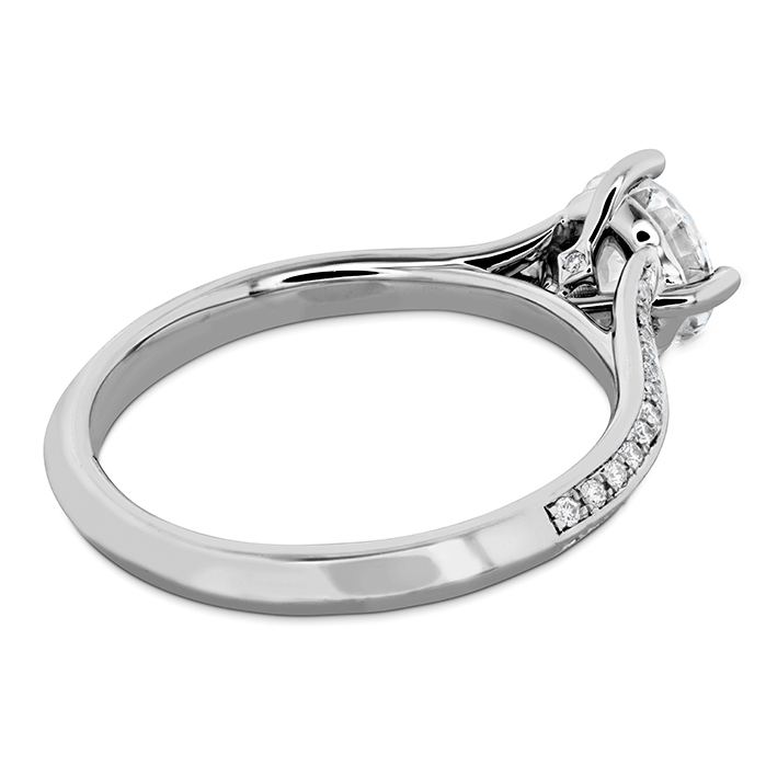 0.18 ctw. Camilla Pave Knife Edge Engagement Ring in Platinum
