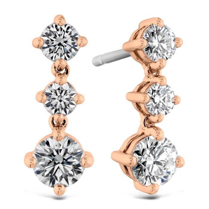 0.94 ctw. Cascade Mini Drop Earrings in 18K Rose Gold