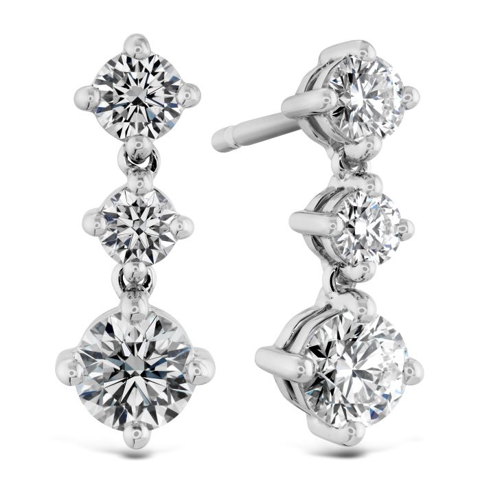 0.94 ctw. Cascade Mini Drop Earrings in 18K White Gold