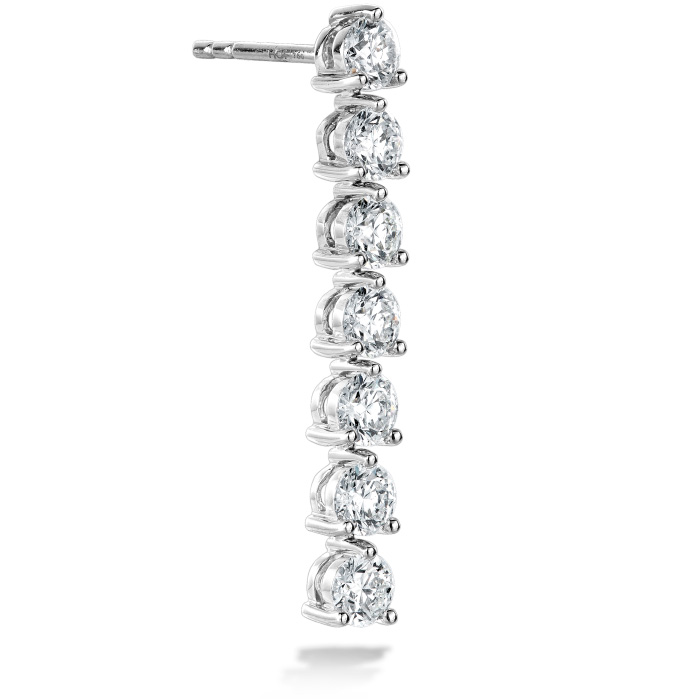 2.45 ctw. Cascade Stiletto Earring 7 Stone in 18K White Gold