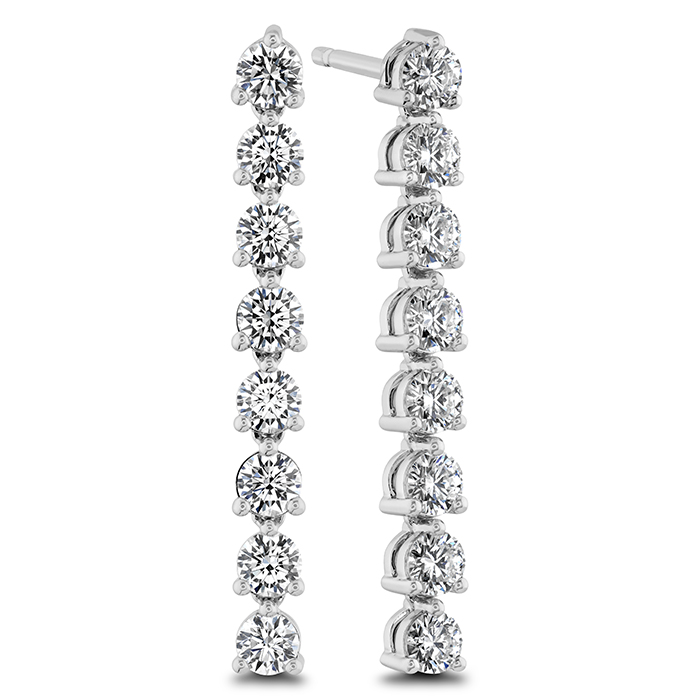1.3 ctw. Cascade Small Stiletto Earrings in 18K White Gold