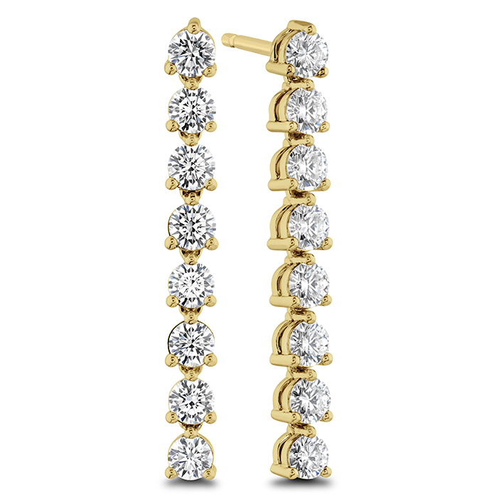 1.3 ctw. Cascade Small Stiletto Earrings in 18K Yellow Gold