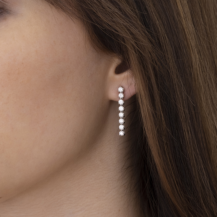 1.3 ctw. Cascade Small Stiletto Earrings in 18K Yellow Gold