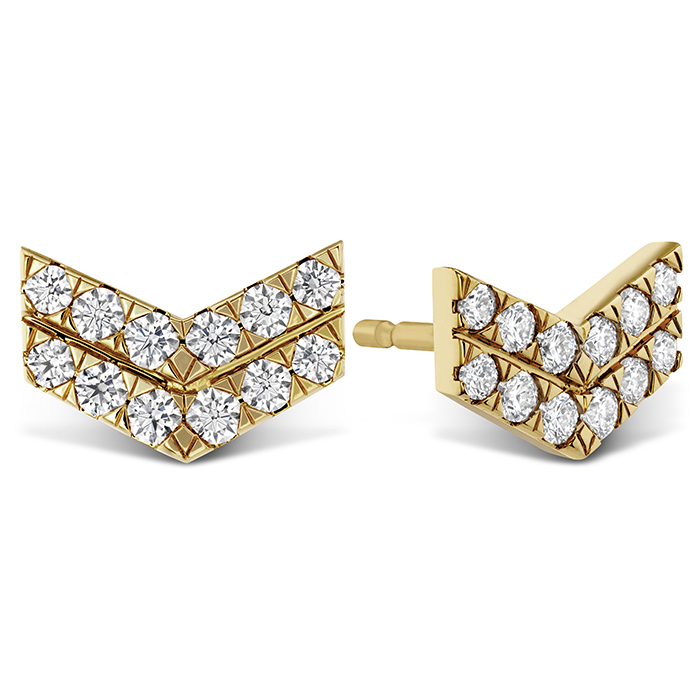 0.34 ctw. Charmed Chevron Earrings in 18K Yellow Gold