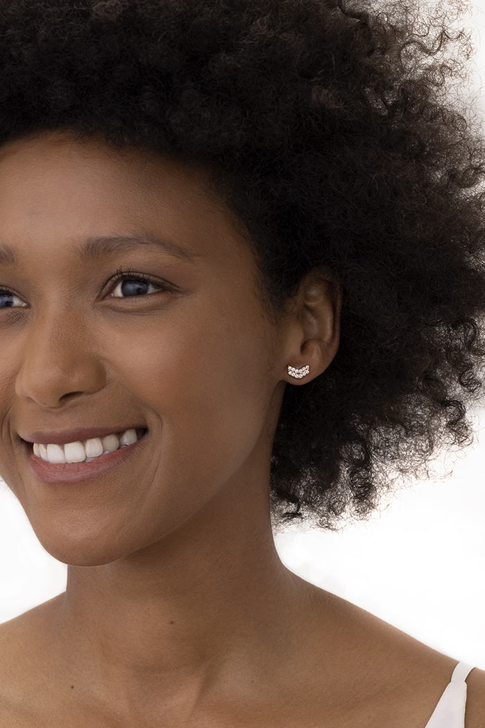 0.34 ctw. Charmed Chevron Earrings in 18K Yellow Gold