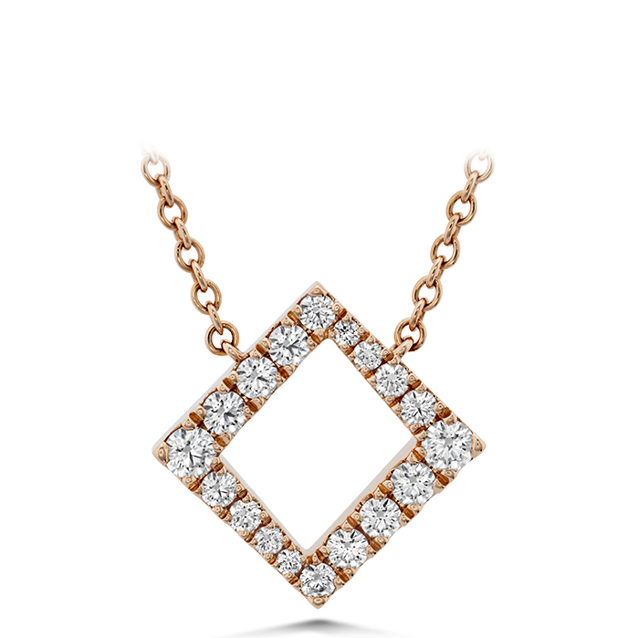 0.28 ctw. Charmed Square Pendant in 18K Rose Gold