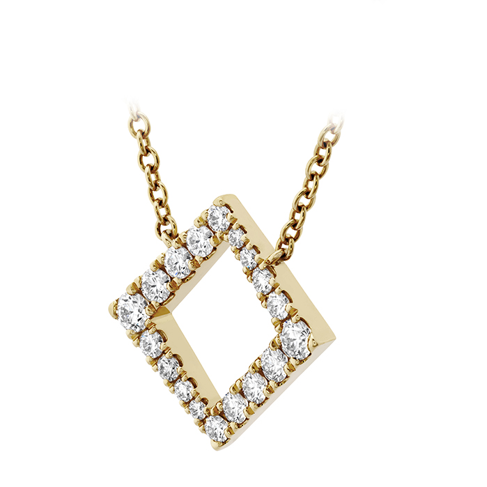 0.28 ctw. Charmed Square Pendant in 18K Yellow Gold