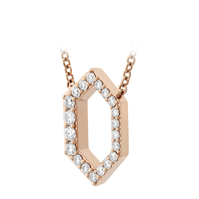 0.21 ctw. Charmed Hex Pendant in 18K Rose Gold