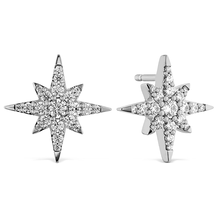 0.43 ctw. Charmed Starburst Earrings in 18K White Gold