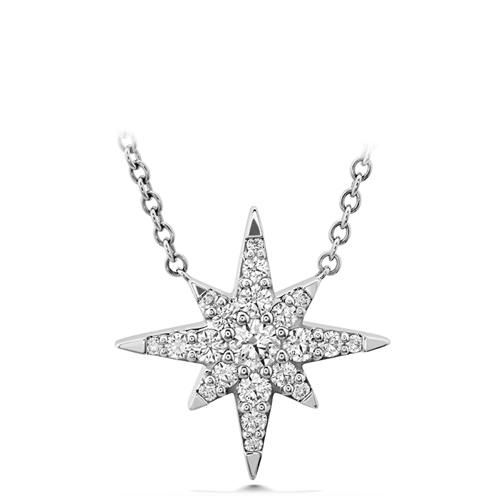 0.31 ctw. Charmed Starburst Pendant in 18K White Gold