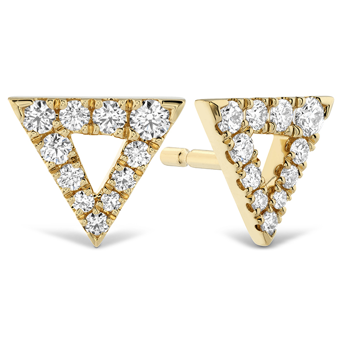 0.2 ctw. Charmed Triangle Earrings in 18K Yellow Gold
