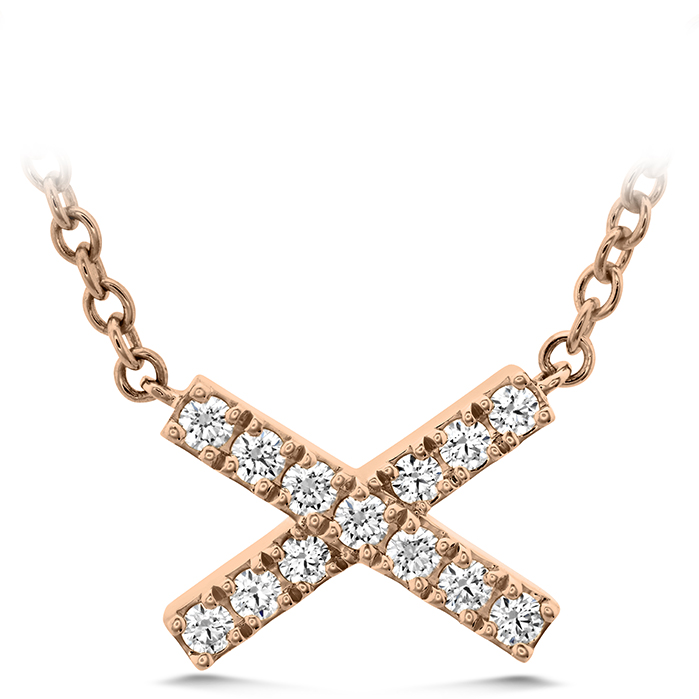 0.11 ctw. Charmed X Pendant in 18K Rose Gold