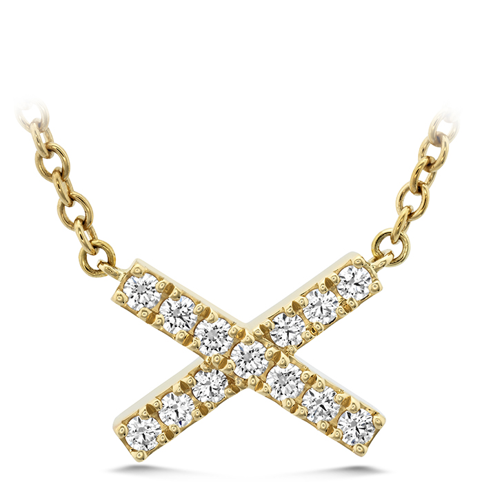 0.11 ctw. Charmed X Pendant in 18K Yellow Gold