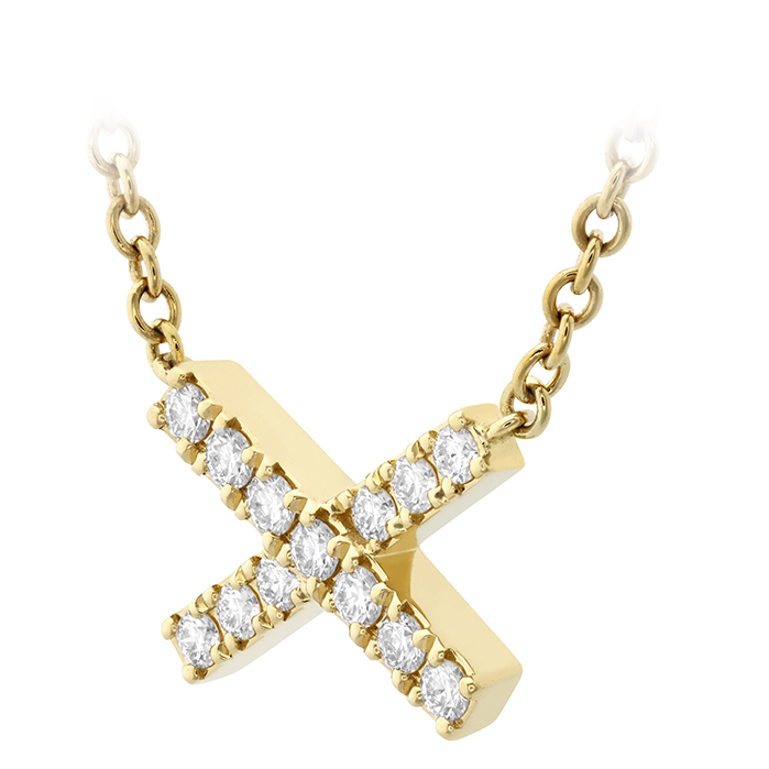 0.11 ctw. Charmed X Pendant in 18K Yellow Gold