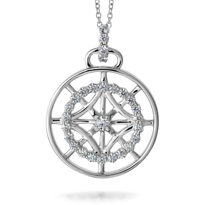 0.95 ctw. Copley Medallion Necklace in 18K White Gold