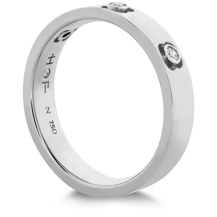 0.07 ctw. Copley Multi Diam Band 4mm in 18K White Gold
