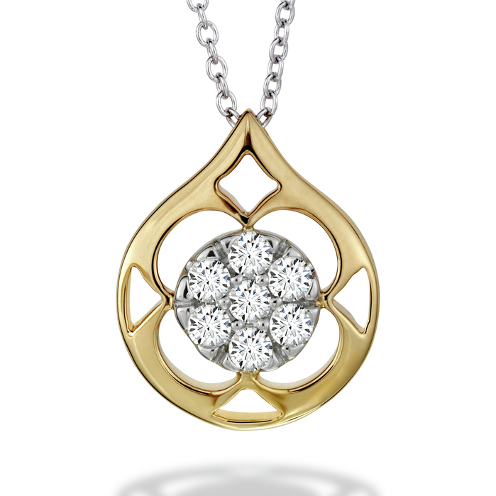 0.33 ctw. Copley Pave Pendant Necklace in 18K Rose Gold