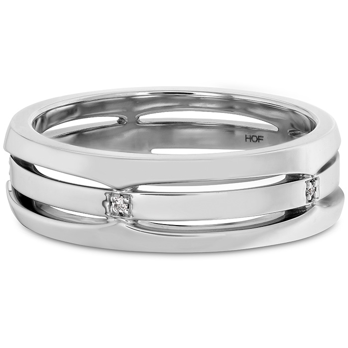 0.05 ctw. Copley Triple Row Men's Band in 18K Gold